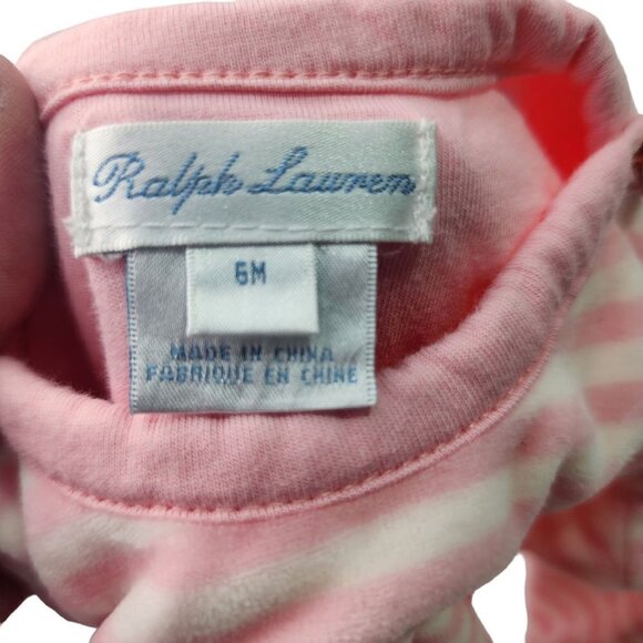 Ralph Lauren Velour Footed One Piece Pajama Snap Bottom Good Button 6M - Picture 9 of 9